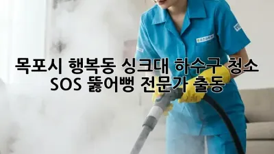 목포시 행복동 싱크대 하수구 청소 SOS 🚨뚫어뻥 전문가 출동!