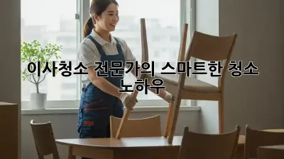 이사청소 전문가의 스마트한 청소 노하우