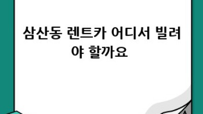 삼산동 렌트카 꿀팁🍯 디젤차가 최고인 이유! #부평구렌트카